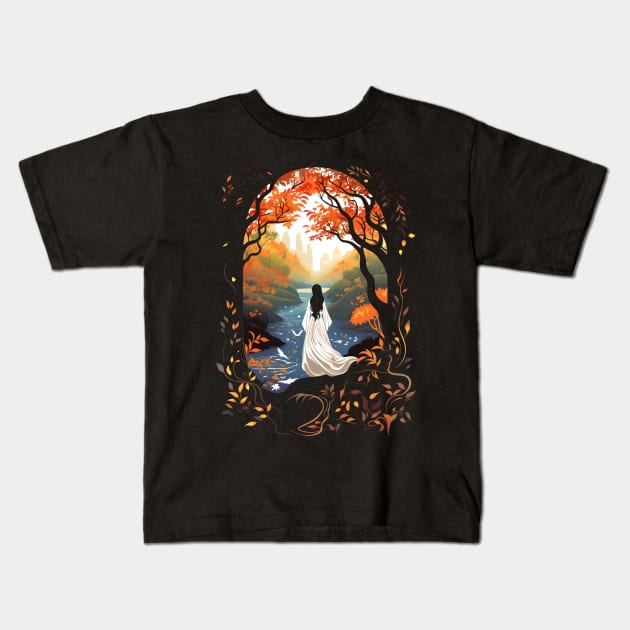 Elven Maiden of the Valley - Fantasy Kids T-Shirt by Fenay-Designs